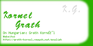 kornel grath business card